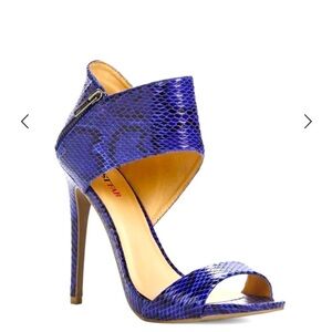 JUSTFAB “Avera” Snakeskin Stiletto Heels, Sz 9